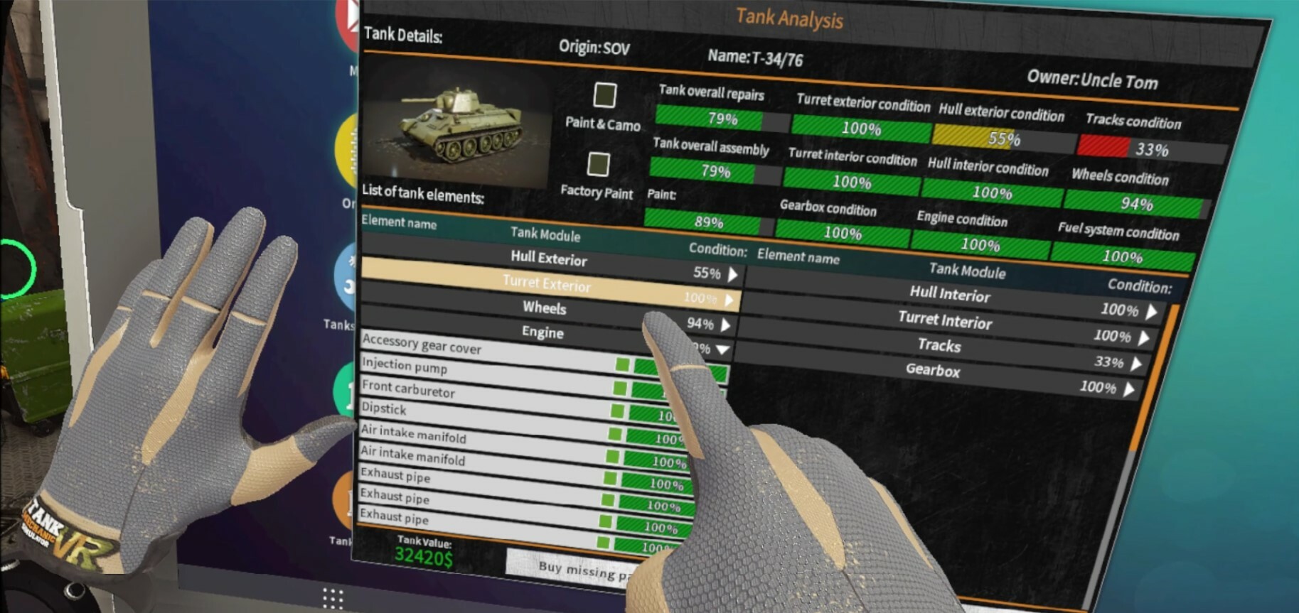 Tank Mechanic Simulator VR screenshot #2