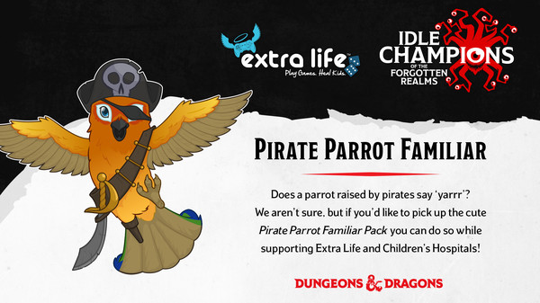 Idle Champions - Pirate Parrot Familiar Pack