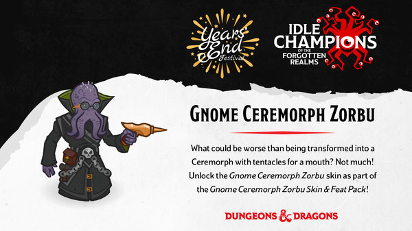 Idle Champions - Gnome Ceremorph Zorbu Skin & Feat Pack