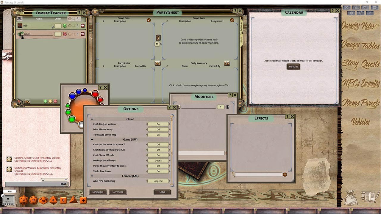 Fantasy Grounds - FG Theme - Wizard's Deskのスクリーンショット 1