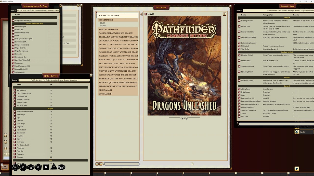 Fantasy Grounds - Pathfinder RPG - Campaign Setting: Dragons Unleashedのスクリーンショット 1