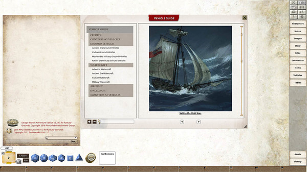 Fantasy Grounds - SWADE Vehicle Guide