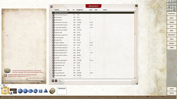 Fantasy Grounds - SWADE Vehicle Guide