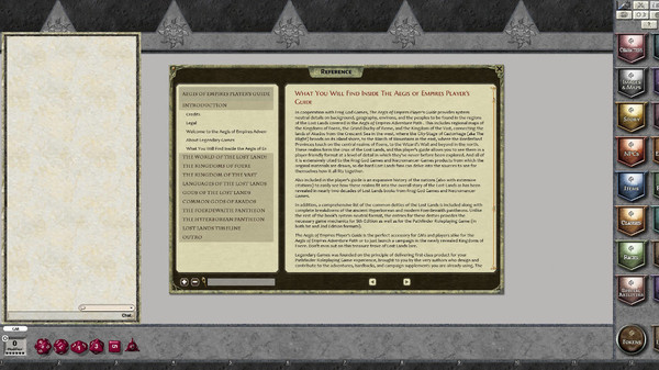 Fantasy Grounds - Aegis of Empires Player's Guide