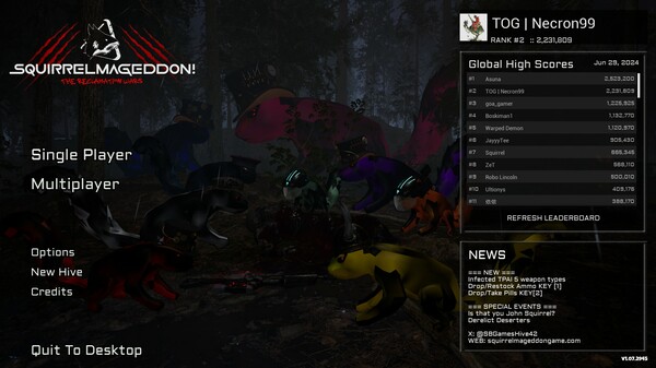 Screenshot z Squirrelmageddon!