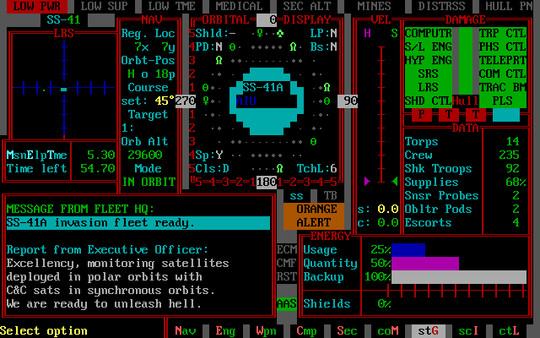 STAR FLEET II - Krellan Commander Version 2.0 Screenshot