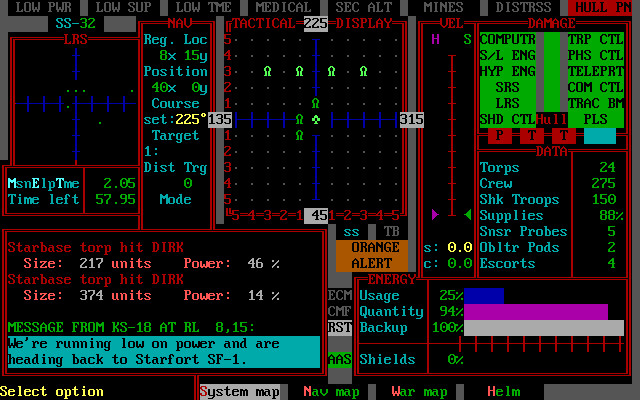 STAR FLEET II - Krellan Commander Version 2.0 screenshot 1