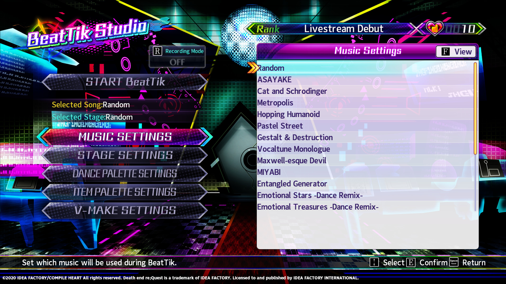 Neptunia Virtual Stars - Unlock All BeatTik Songs Featured Screenshot #1