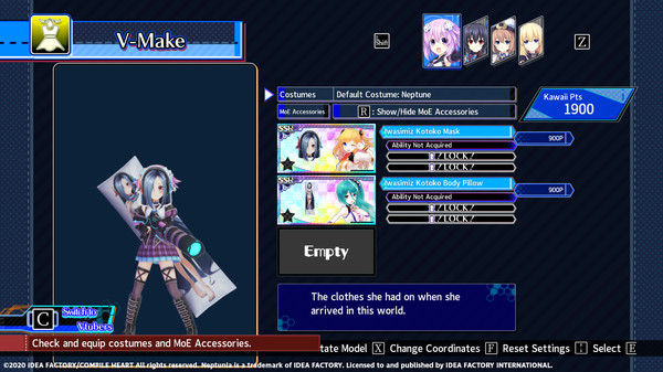 Neptunia Virtual Stars - Iwasimiz Kotoko Pack