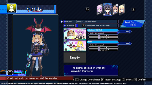 Neptunia Virtual Stars - Akatsuki UNI Pack