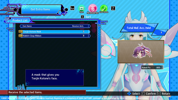 Neptunia Virtual Stars - Tenjin Kotone Pack