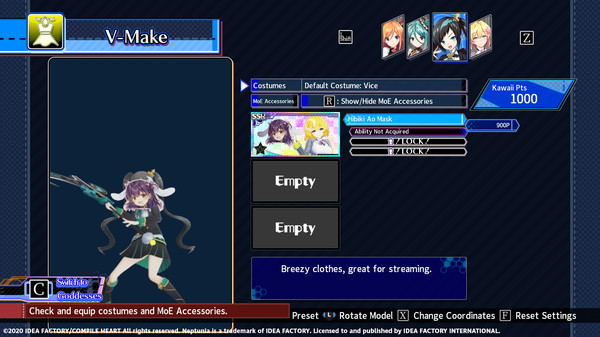 Neptunia Virtual Stars - Hibiki Ao Pack