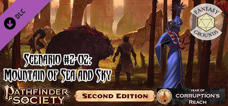 Fantasy Grounds - Pathfinder 2 RPG - Pathfinder Society Scenario #2-02: Mountain of Sea and Sky banner image