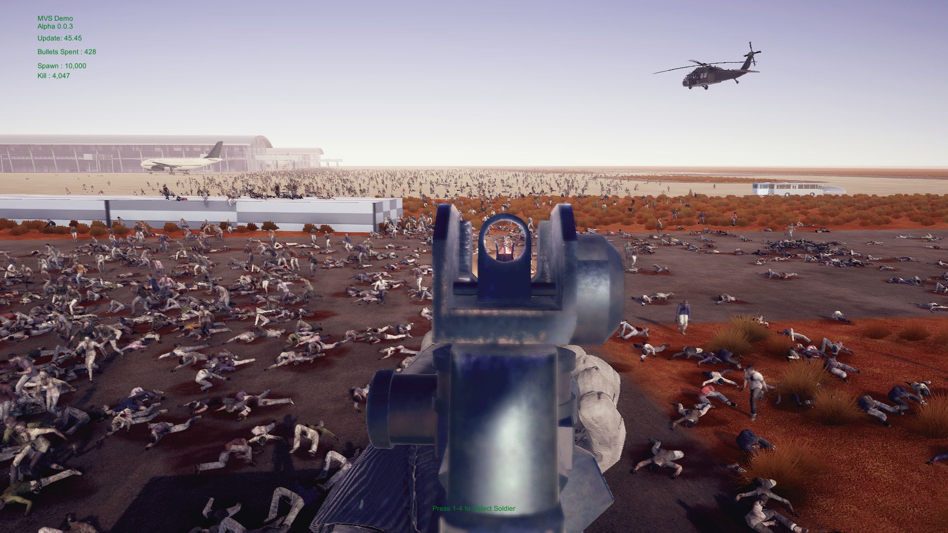 Minigun VS Swarms of the Zombie Apocalypse Simulator screenshot 2