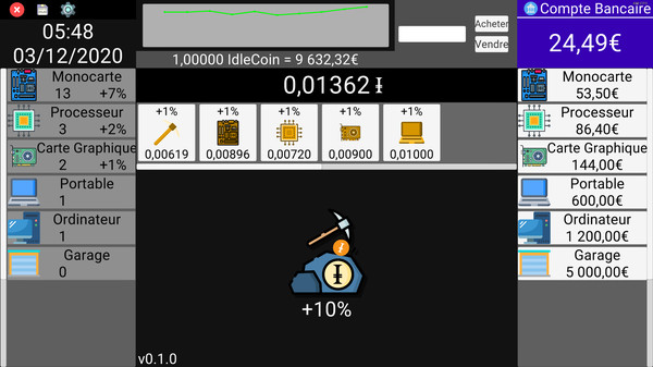 Screenshot z IdleCoin