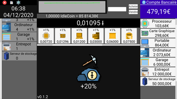 Screenshot z IdleCoin