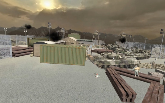 Screenshot z VR World War II battlefield experience