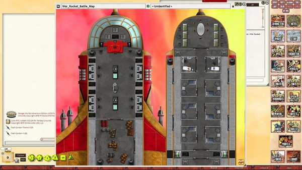Fantasy Grounds - Flash Gordon Combat Map 2: Coralia + War Rocket