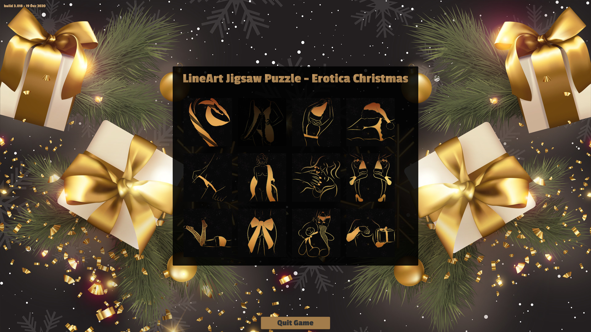 LineArt Jigsaw Puzzle - Erotica Christmas screenshot #1