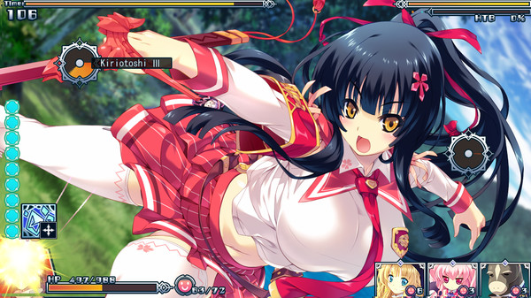 Screenshot of Re;Lord 2 ~The witch of Cologne and black cat~ gameplay showing in-action mechanics