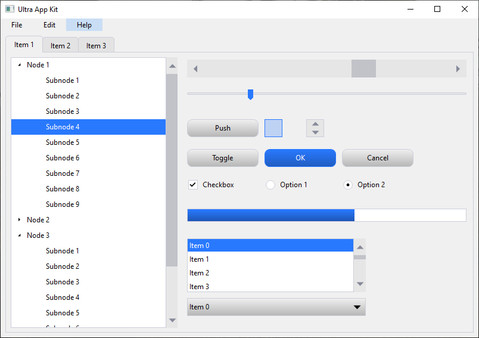 Screenshot z Ultra App Kit Screenshot z Ultra App Kit
