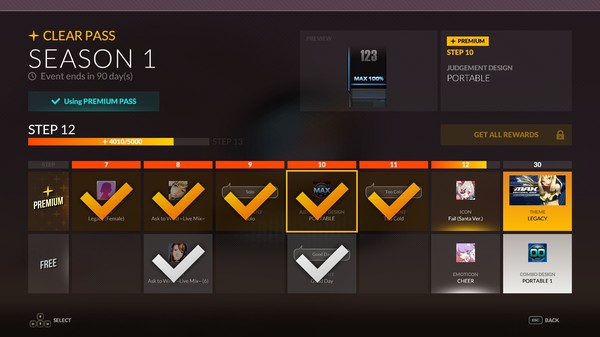 DJMAX RESPECT V - CLEAR PASS : S1 PREMIUM TICKET