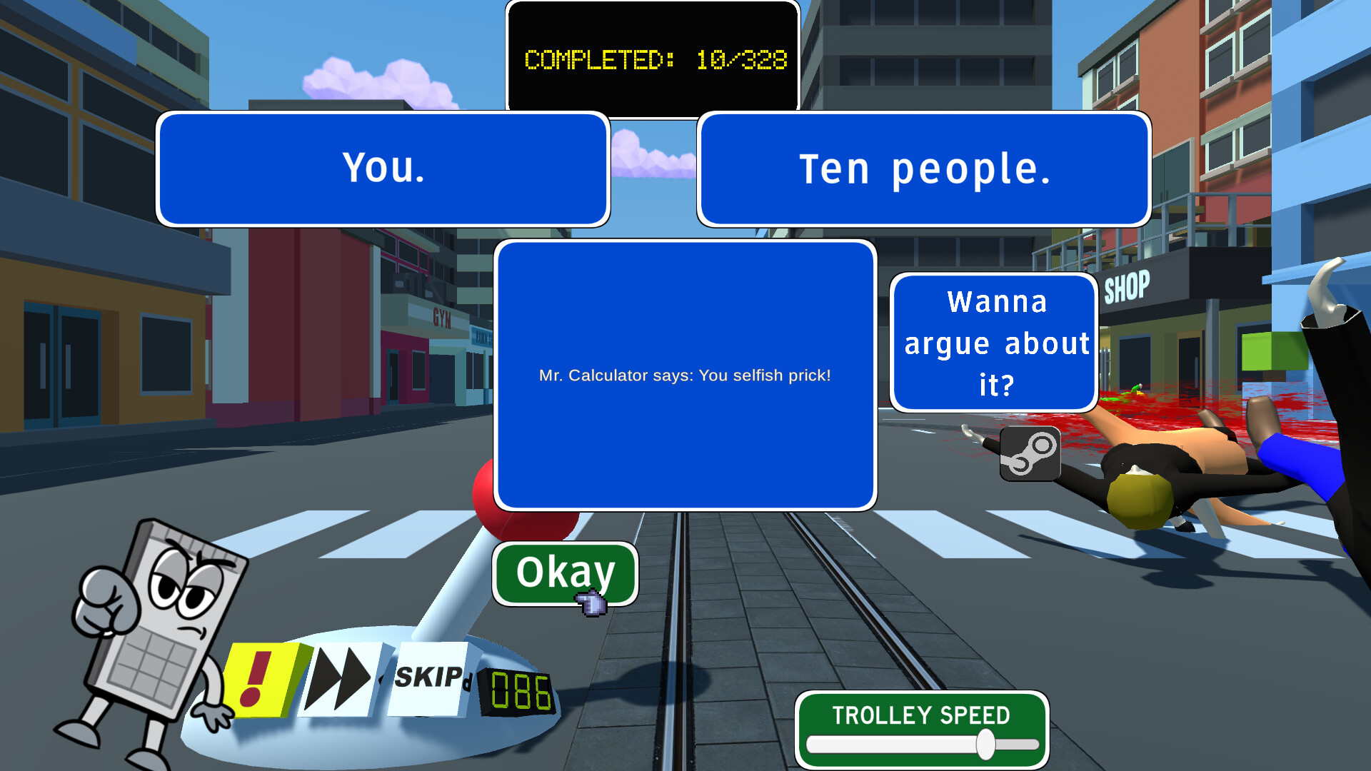 #5. The Trolley Problem Game (Steam) 由: Newfa LLC