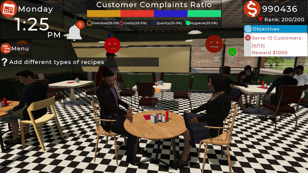Screenshot z Pizza Shop Manager