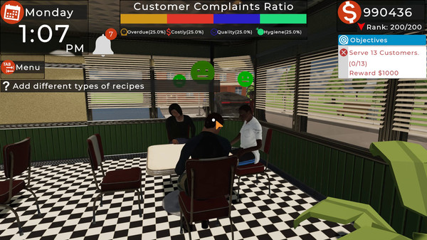Screenshot z Pizza Shop Manager