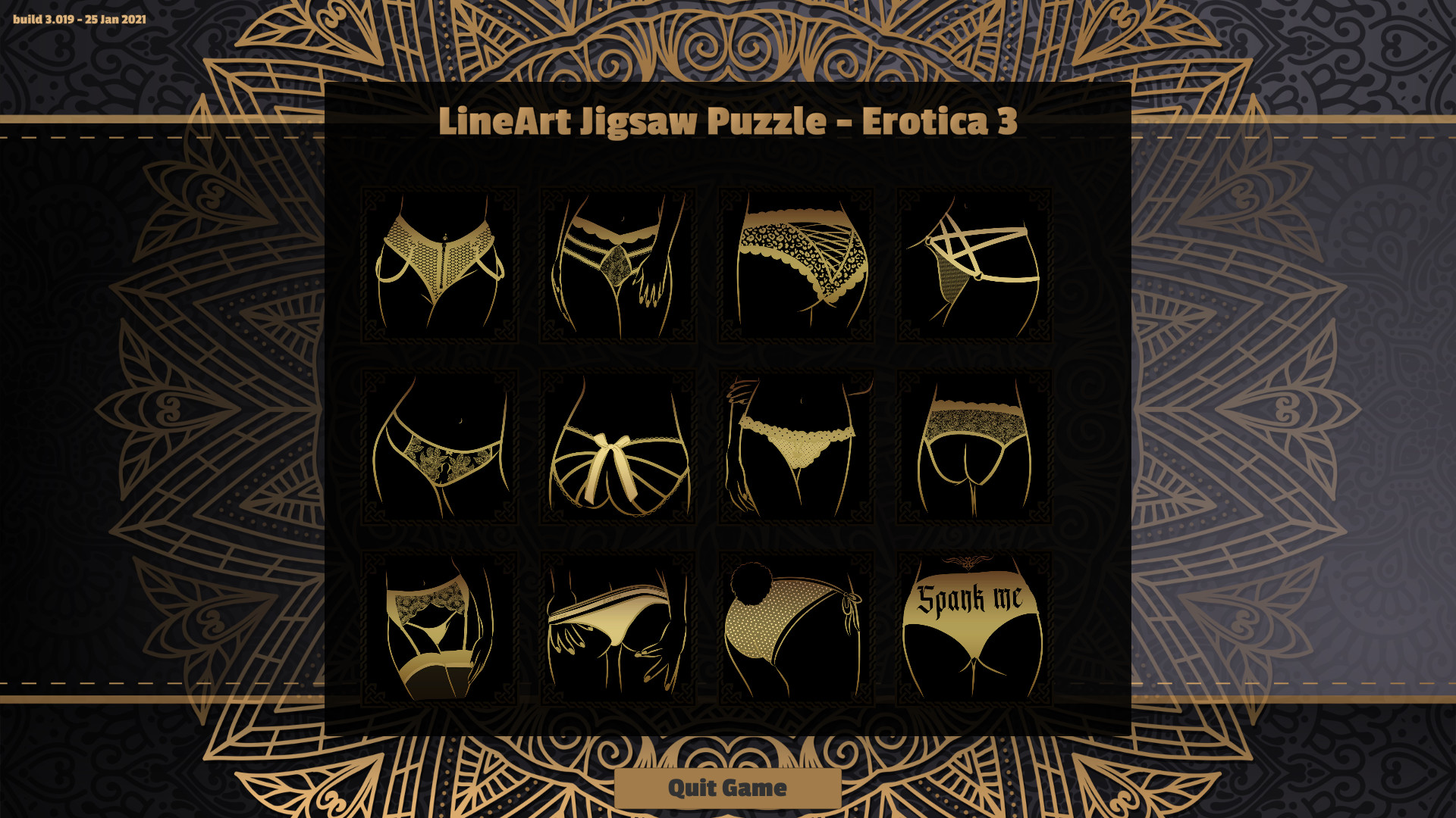 LineArt Jigsaw Puzzle - Erotica 3 screenshot #1