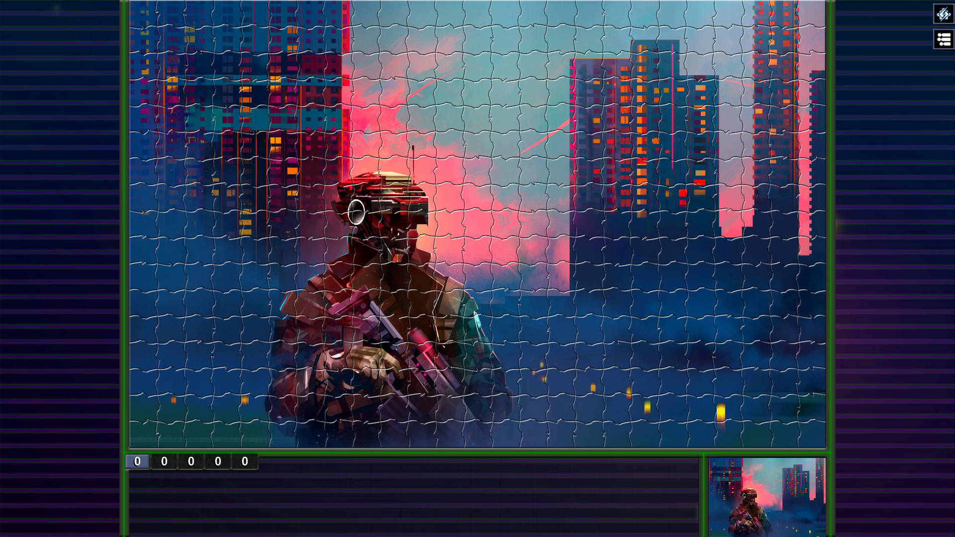 Pixel Puzzles Illustrations & Anime - Jigsaw Pack: Cyberpunk Featured Screenshot #1