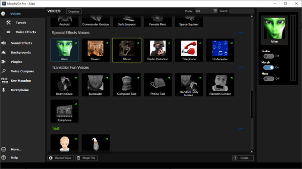 MorphVOX Pro 5 - Special Effects Voices
