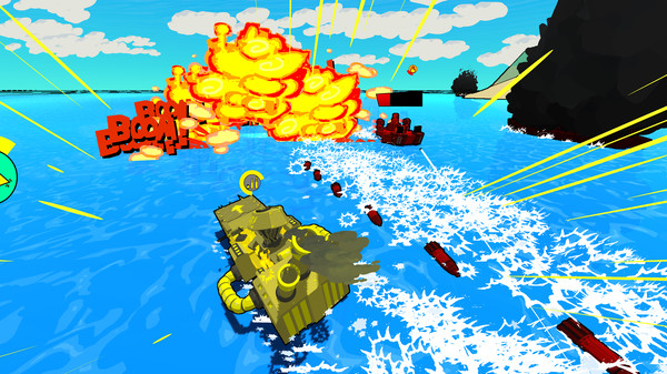 Screenshot of Scrap Seas gameplay showing in-action mechanics