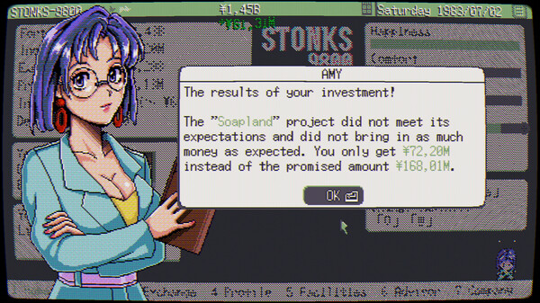 Screenshot 4 of STONKS-9800: Stock Market Simulator - final gameplay screenshot