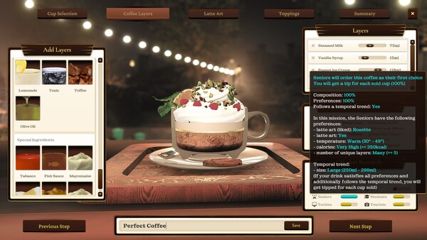 Screenshot z Espresso Tycoon