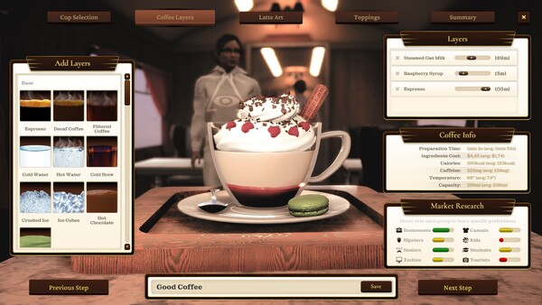 Screenshot z Espresso Tycoon