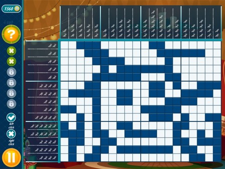 Screenshot z Christmas Griddlers Journey to Santa