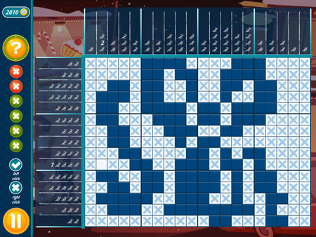 Screenshot z Christmas Griddlers Journey to Santa