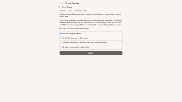 Lux, City of Secrets.