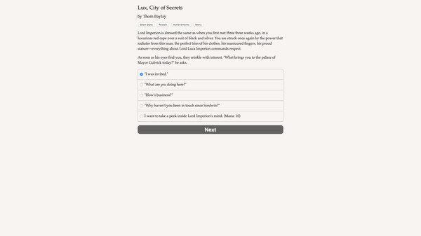 Lux, City of Secrets.