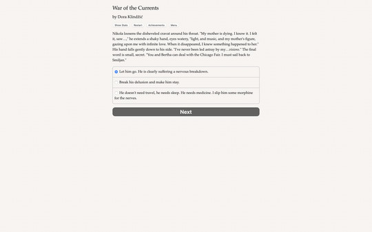 Screenshot z Nikola Tesla: War of the Currents