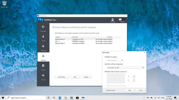 Screenshot z Multiplicity KVM Screenshot z Multiplicity KVM