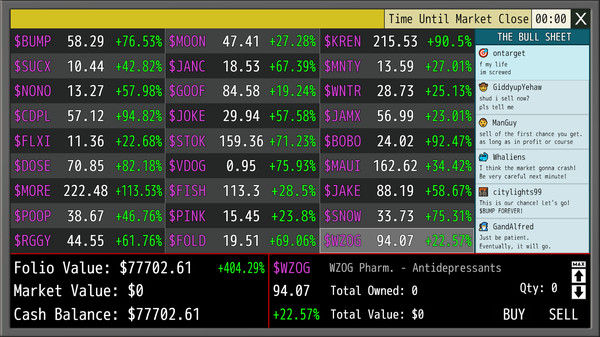 Screenshot z The Stonks Market