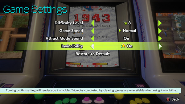 Capcom Arcade Stadium: Invincibility