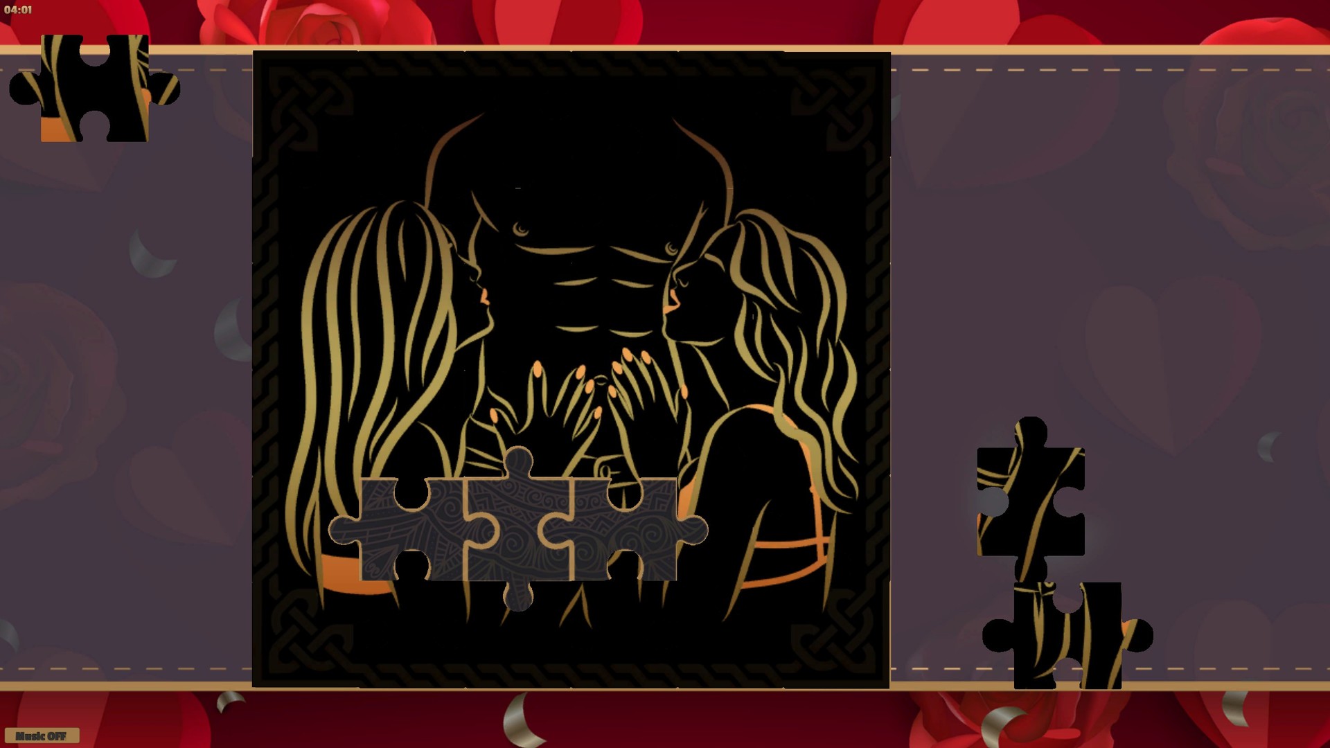 LineArt Jigsaw Puzzle - Erotica Valentines screenshot #2
