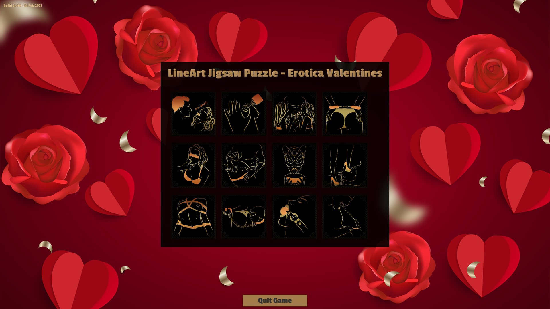 LineArt Jigsaw Puzzle - Erotica Valentines screenshot #1