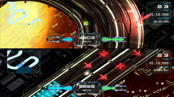 Screenshot z Galaxy Drift