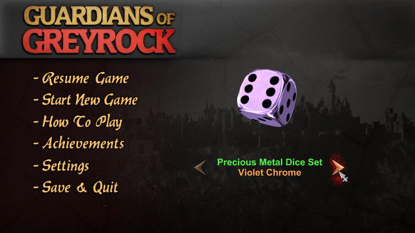 Screenshot z Guardians of Greyrock - Dice Pack: Precious Metal Set