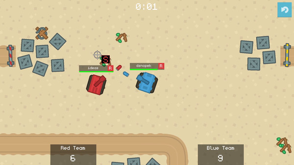 Screenshot z Retro Tank Party