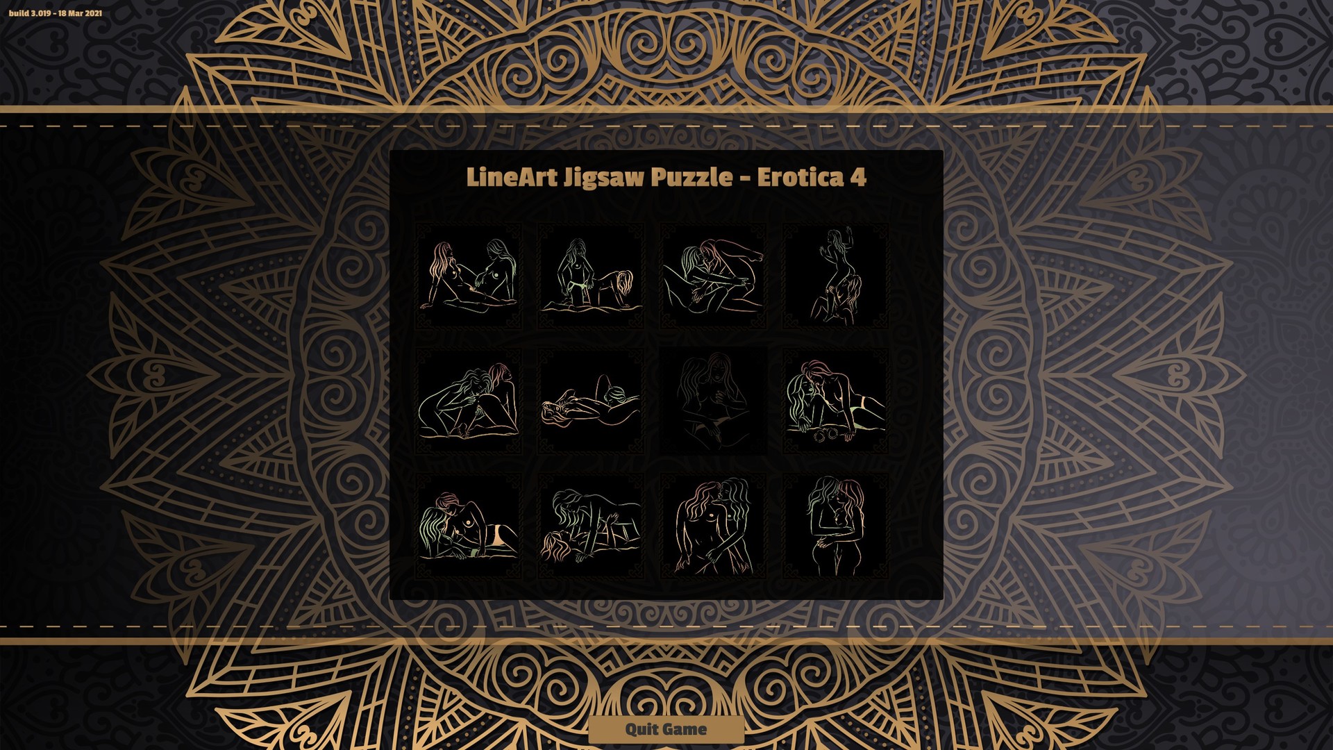 LineArt Jigsaw Puzzle - Erotica 4 screenshot #1